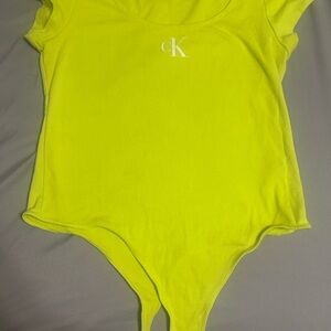 Calvin Klein women’s Neon Yellow One Piece